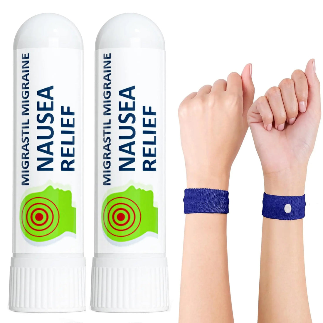 Basic Vigor Migrastil Inhaler (Pack of 2) - Pocket Size Aromatherapy Inhaler for Queasiness Basic Vigor uk supplements