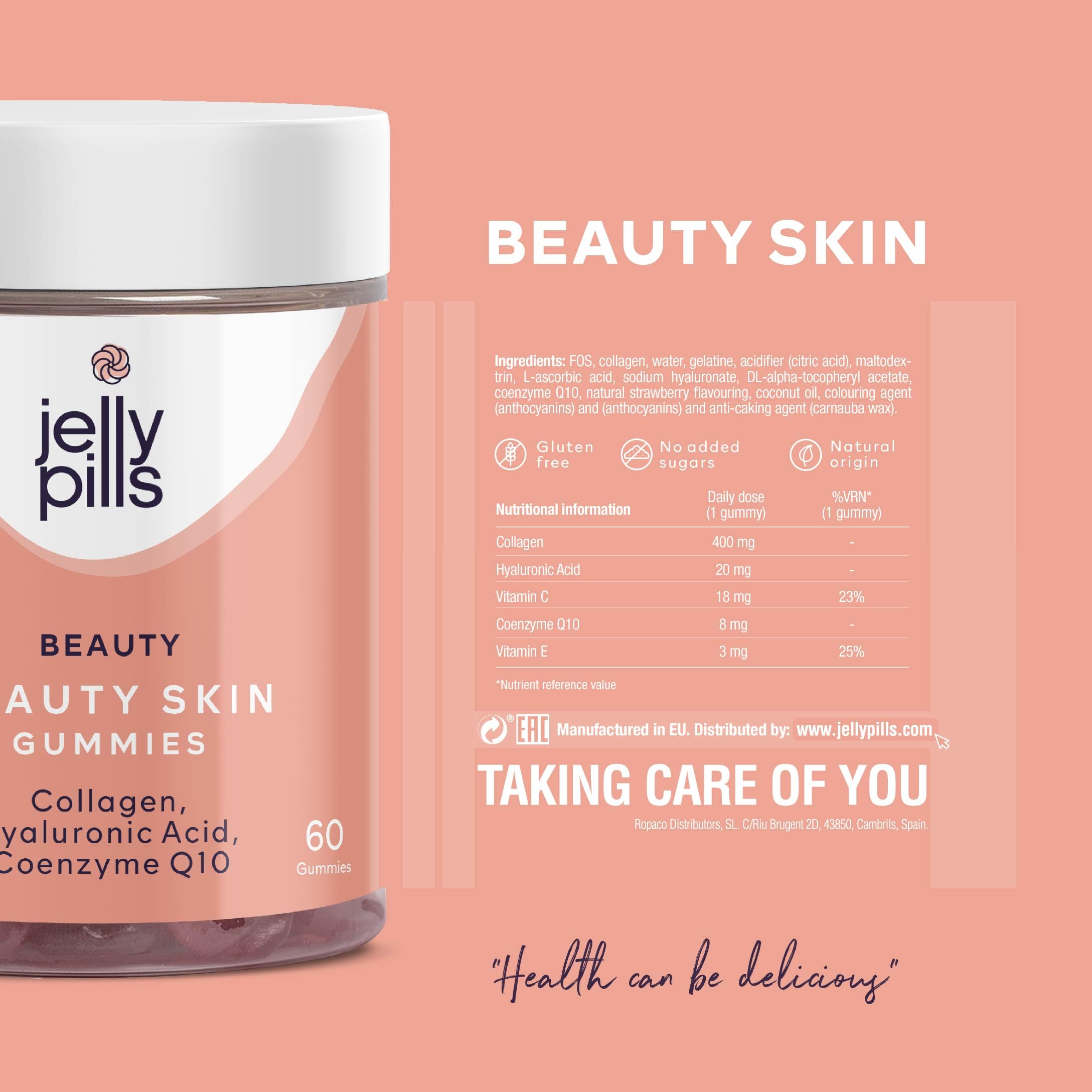 Jelly Pills® Hydrolyzed Collagen Gummies with Hyaluronic Acid and Coenzyme Q10 Jelly Pills Au supplements