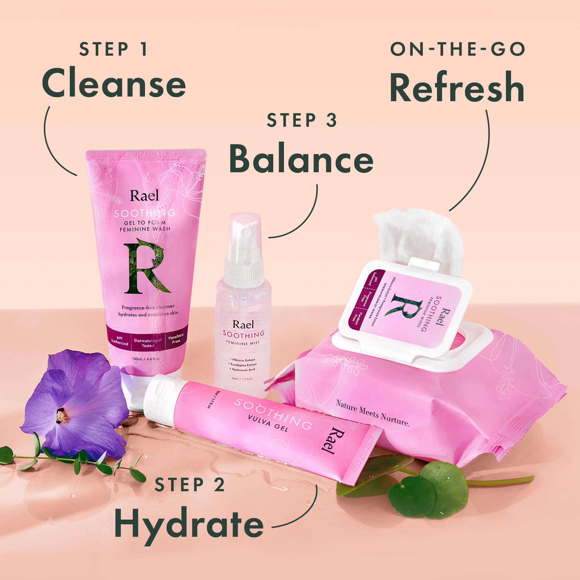 Rael Feminine Wash, Soothing Gel to Foam Wash - pH Balance Feminine Wash for Women, Intimate Wash Rael Au supplements