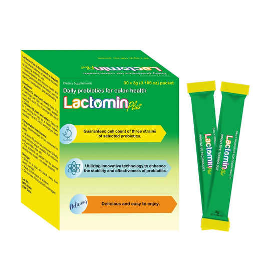 Probiotics - LactominPlus-3 Probiotics Strains - Powder - Sweet Yogurt Flavor - 30 Sticks x 3g (1month), 1.5 Billion CFU, with Prebiotics(FOS), Constipation & Bloating Relief, Microencapsulated LactominAU supplements
