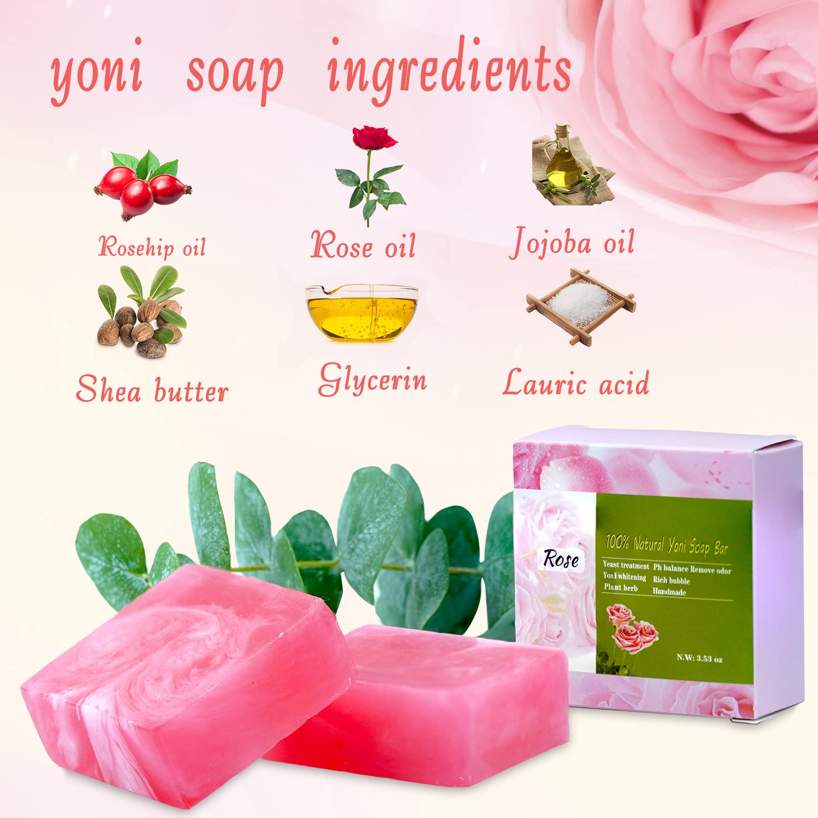 Yoni Soap Bars and Natural Yoni Oil Set, Yoni Oil Vaginal Wash for Women Feminine Wash Vaginial Shibarcle Au supplements