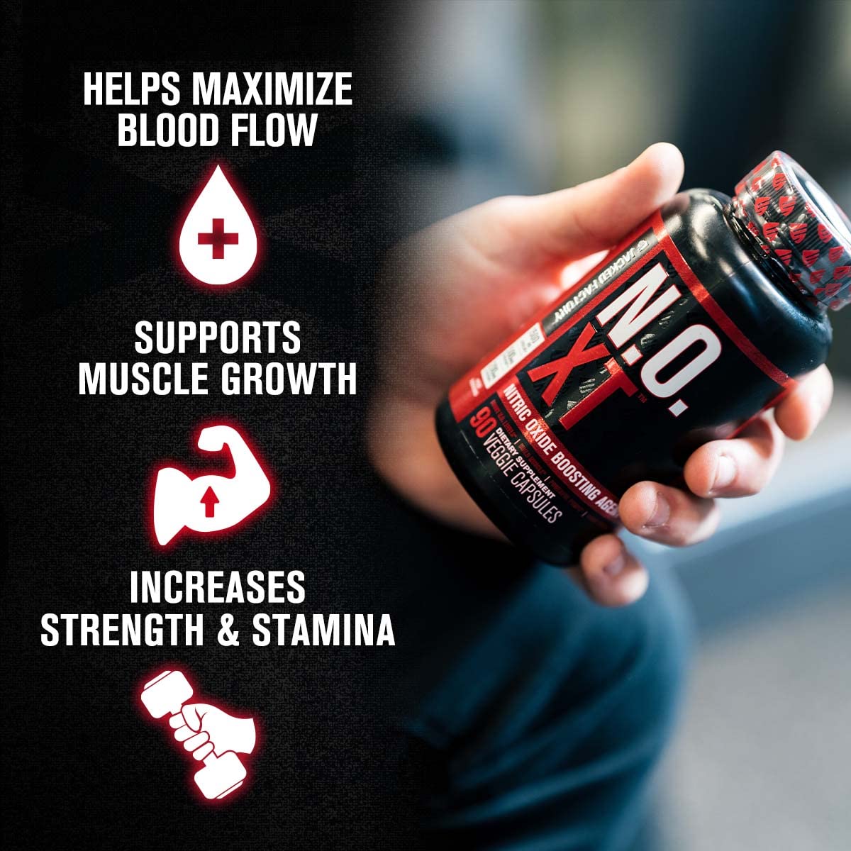 Jacked Factory Nitrosurge Pre-Workout in Arctic White & N.O. XT Nitric Oxide Booster Jacked Factory Au supplements