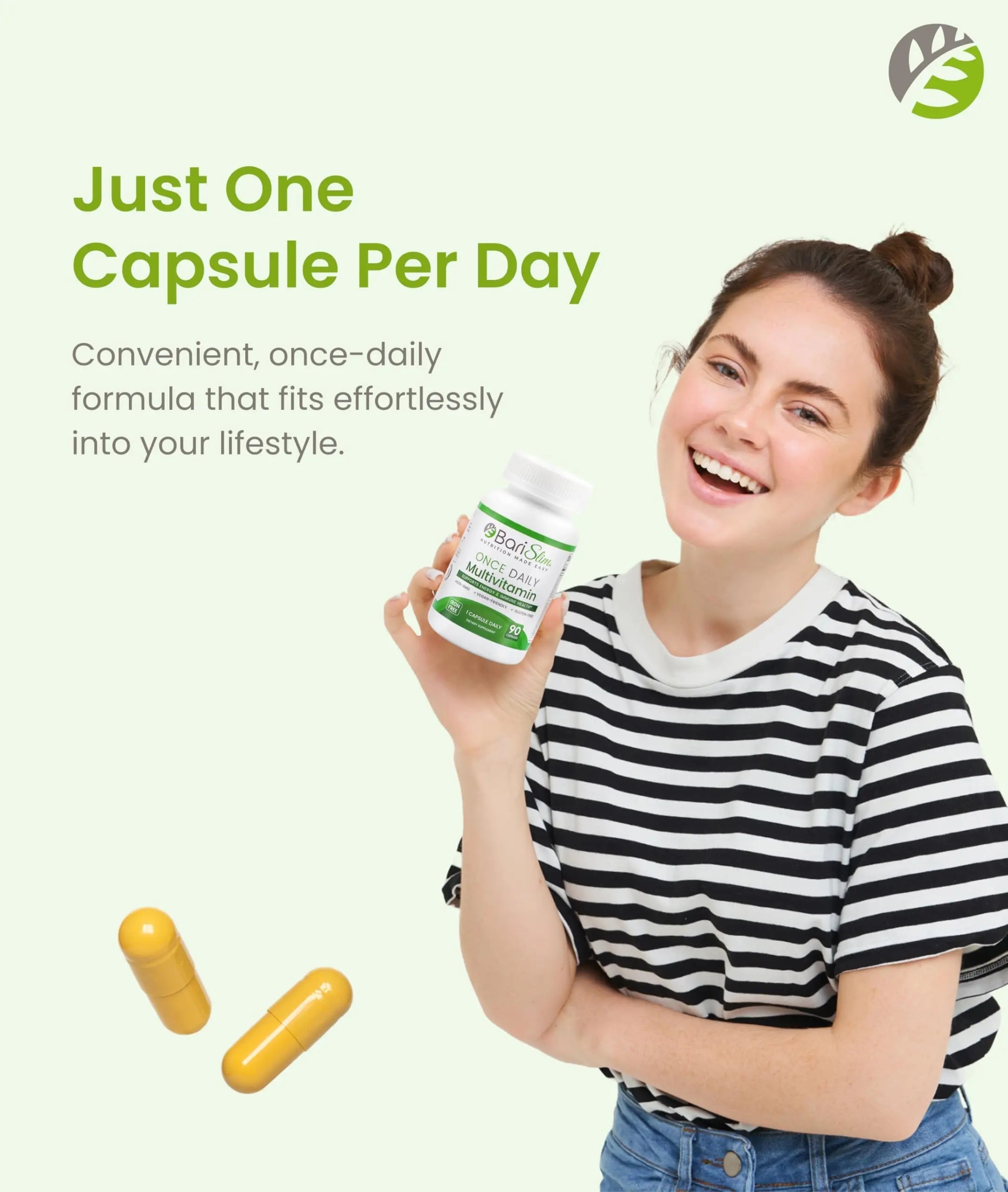 BariSlim Once Daily Bariatric Multivitamin Capsule - Iron-Free Formula - Bariatric Vitamin and Supplement for Post Surgery BariSlim Au supplements