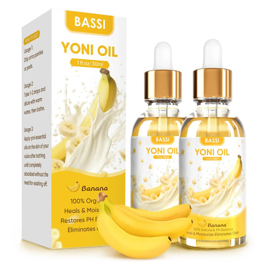 2PCS Yoni Oil Organic Feminine Oil Vaginal Moisturizer - Ph Balance for Women - Feminine Deodorant BASSIAU supplements