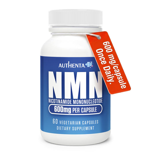 NMN Supplement 600 mg/Capsule Once Daily | 99% Pure Beta Nicotinamide Mononucleotide | Potent NAD⁺ Precursor | Supports Cellular Energy & Metabolism | Vegan, Non-GMO, Third-Party Tested & Gluten-Free AUTHENTABuy Supplements Australia