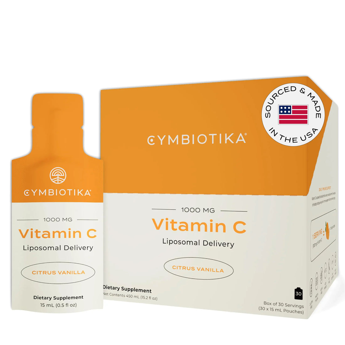 CYMBIOTIKA Vitamin C Individual Packets, Liposomal Delivery, Supplement for Immune Support, Collagen Boost, & Healthy Aging, Skin Hydration Packets, Citrus Vanilla Flavor, 30 Count CYMBIOTIKA Au supplements