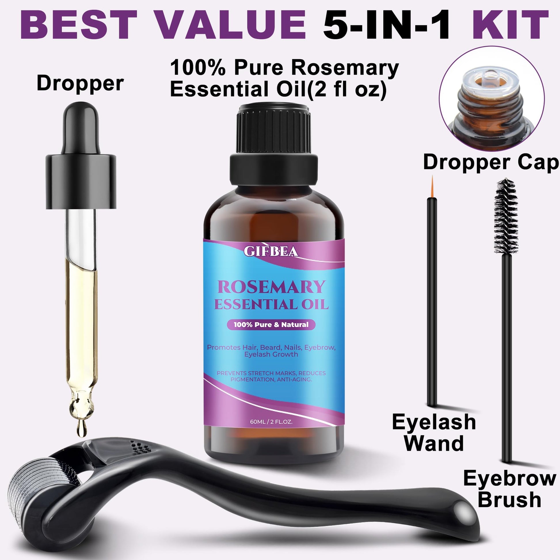 Rosemary Oil for Hair Growth,100% Pure Undiluted Light-Weight Non-Greasy Rosemary Essential Oil GIFBEA Au supplements