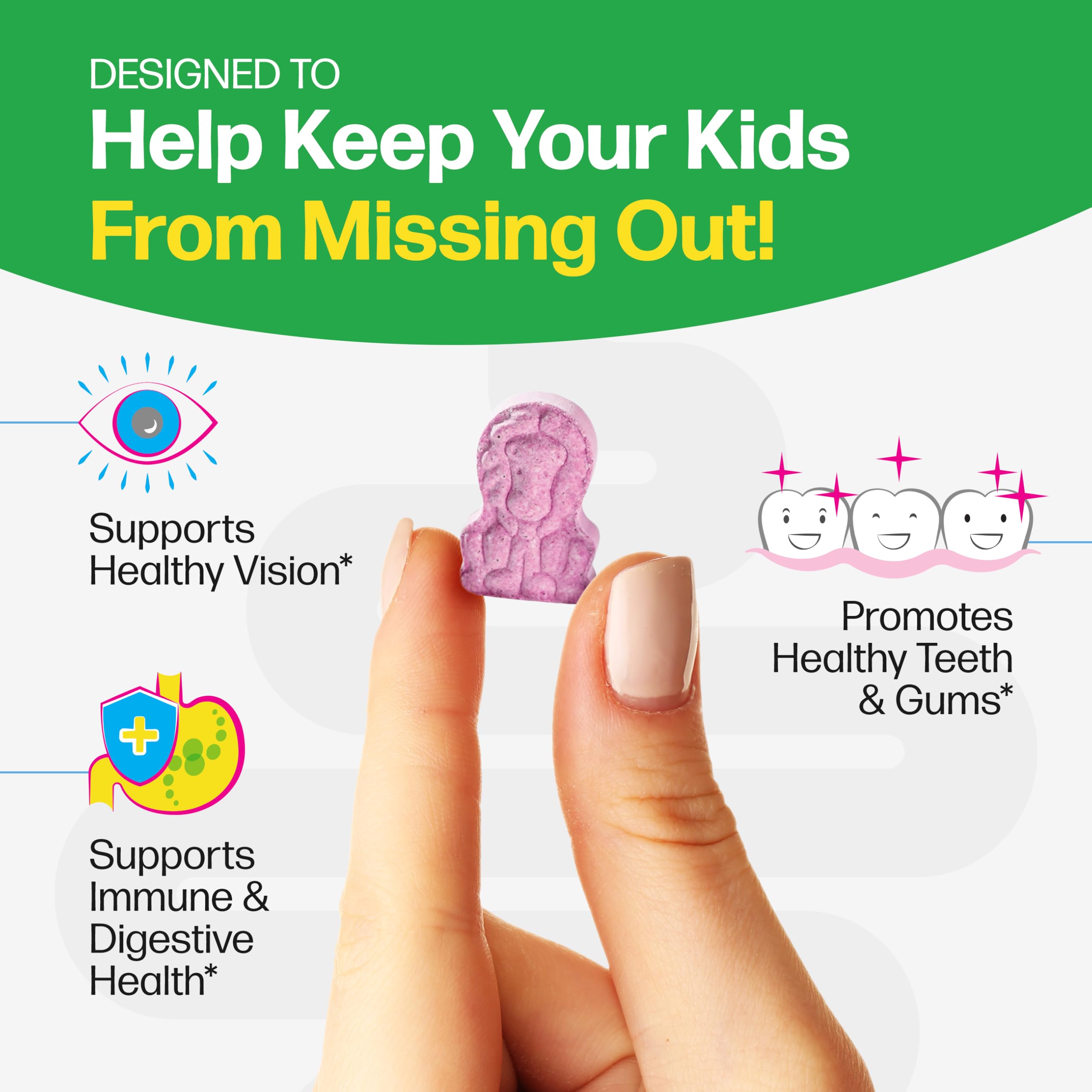 Culturelle Kids Complete Chewable Multivitamin + Probiotic For Kids, Ages 3+, 50 Count, Digestive Health, Oral Health & Immune Support CulturelleBuy Supplements Australia