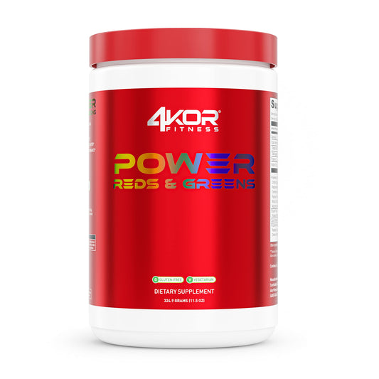 4KOR Fitness Power Reds & Greens: an Energizing Greens Drink Made up of Antioxidant-Rich Superfoods, Gluten-Free and Vegetarian, 30 Servings (1 Bottle) 4KOR FitnessAu supplements