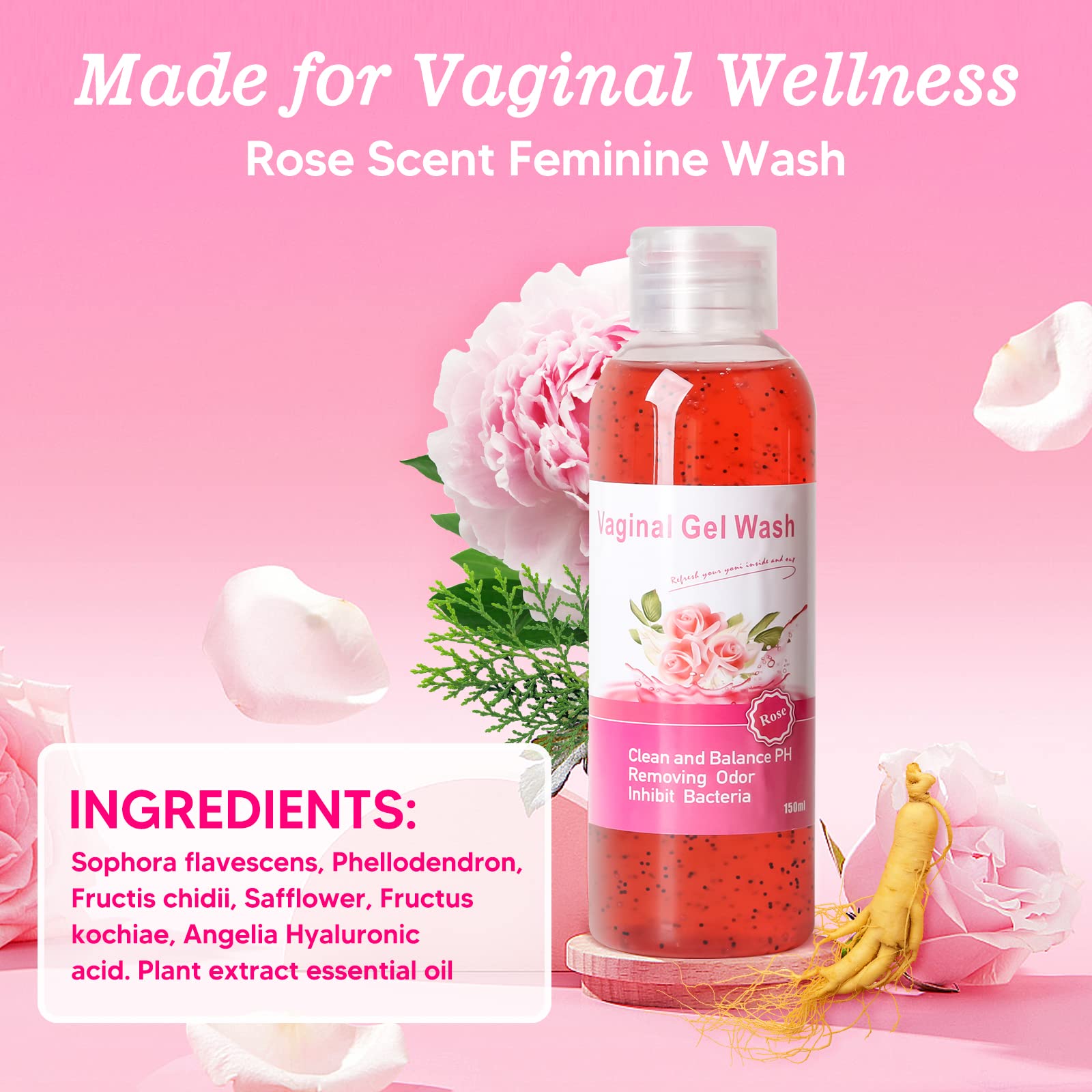 Feminine Wash & Yoni Oil & Yoni Soap Set for Women, Yoni Wash for Vaginal Ph Balance Remove Odor BASSI Au supplements
