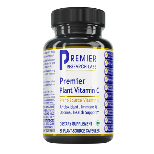 Premier Research Labs Vitamin C Supplement - Natural Vitamin C, Whole Food Vitamin C, Essential C Complex, Pure with Bioflavonoids & Organic Ingredients - 60 Vegetarian Capsules Premier Research LabsAU supplements