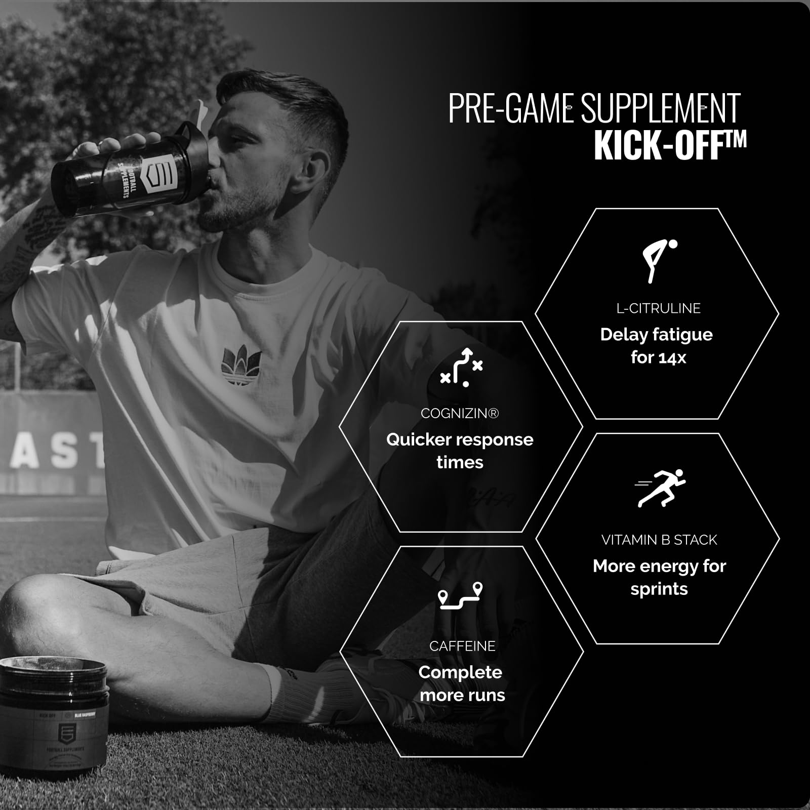 Kick Off | Pre-Training/Pre-Game Supplement for Footballers by Football Supplements GenericUS supplements