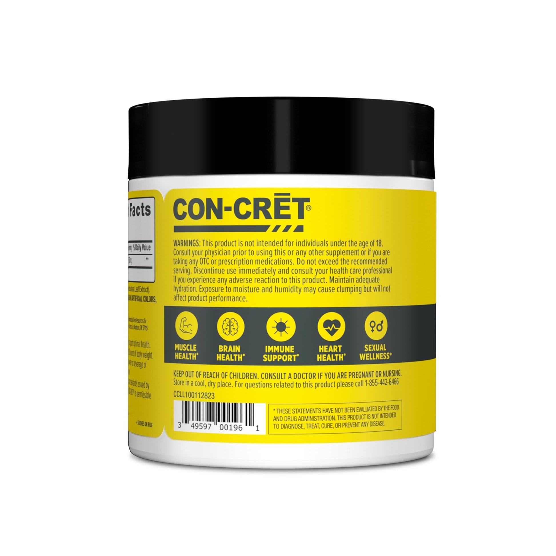 CON-CRET Creatine HCl Powder | Muscle, Cognitive, Cellular Energy Support | No Bloating or Cramps | USA Made & NSF Certified | Pineapple (100 Serving) CON-CRET Au supplements