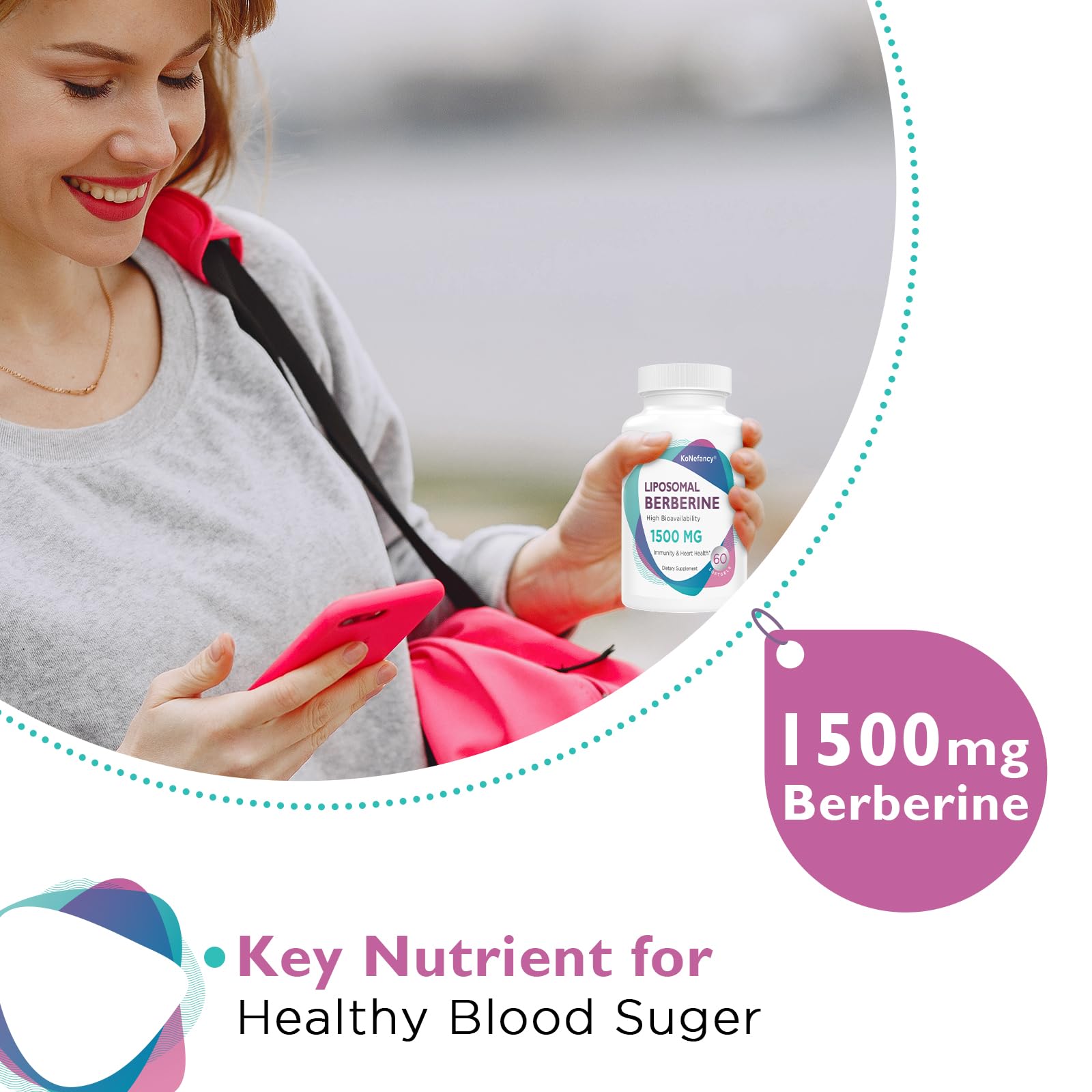 Liposomal Berberine Supplement 1500mg - High Bioavailability Berberine HCL Capsules KoNefancy Au supplements