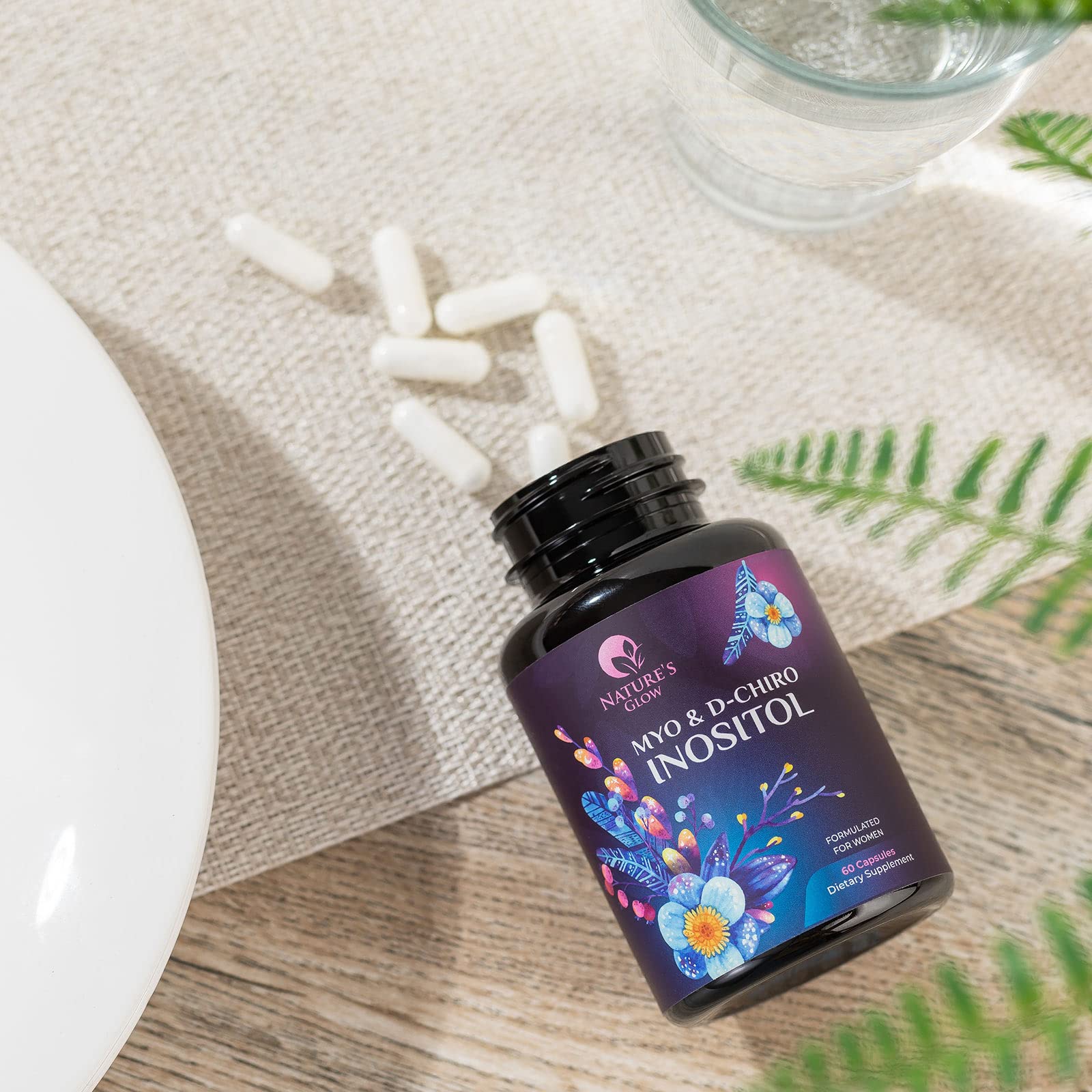 Myo-Inositol & D-Chiro Inositol Blend - 30 Day Supply, Premium 40:1 Ratio, Hormone Sup Nature's Glow Au supplements