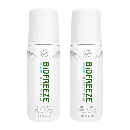 Biofreeze Professional Pain Relief Roll On, Knee & Lower Back Pain Relief, Arthritis Pain Reliever, Neck Pain Relief, Cooling Joint Pain Relief, Roll-On Menthol Gel 3 Fl Oz (Pack of 2) BiofreezeAU supplements