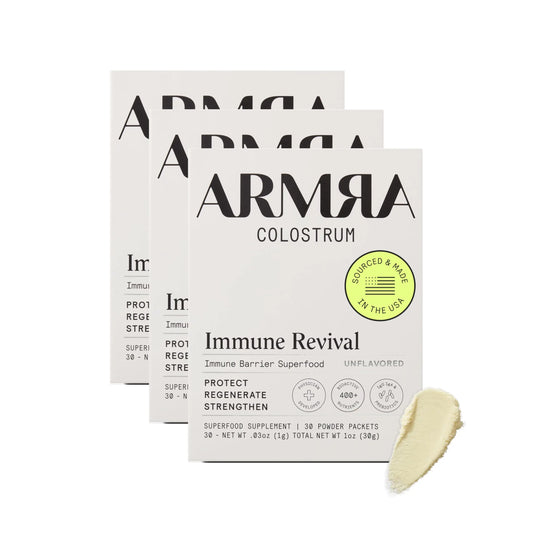 ARMRA Colostrum™ Premium Powder, Grass Fed, Gut Health Bloating Immunity Skin & Hair, Contains 400+ Bioactive Nutrients, Keto, Gluten & Fat Free (Unflavored Bundle | 90 Servings) ARMRAAU supplements