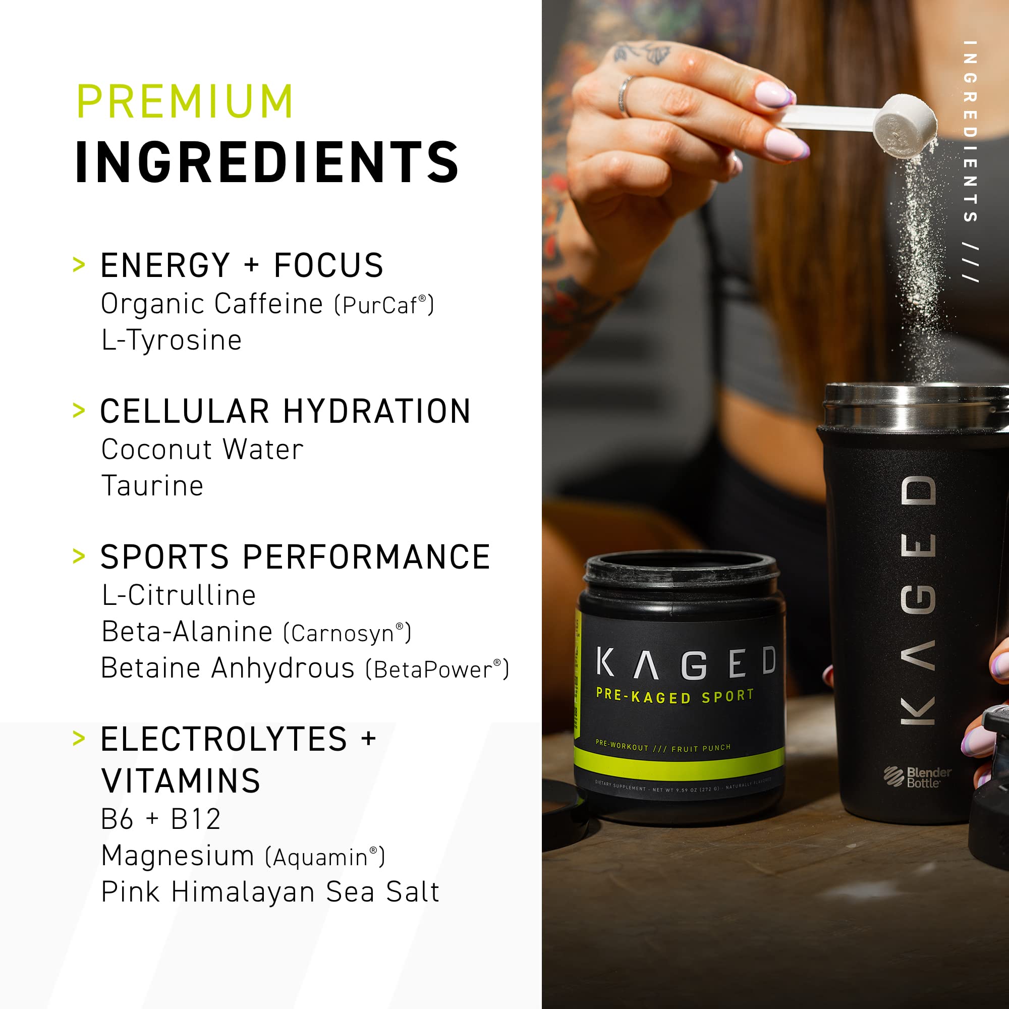 Kaged Athletic Sport Pre Workout Powder | Mango Lime | Energy Supplement for Endurance Kaged Au supplements