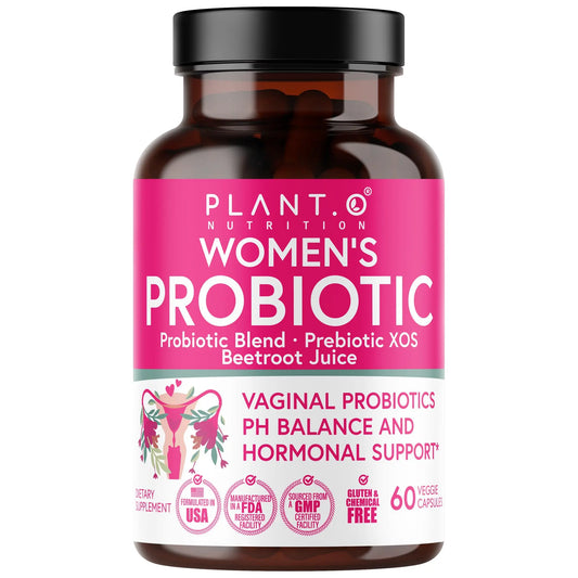 PLANT.O NUTRITION Vaginal Probiotics for Women with 4 Lactobacillus Strains Probiotic & Prebiotic Blend PLANT.O NUTRITIONAU supplements