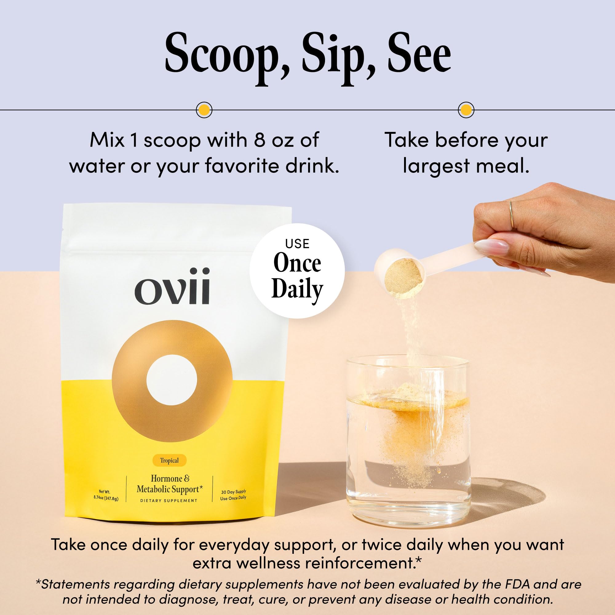 Ovii Metabolic Support for Women – Reducose® White Mulberry with Myo-Inositol & D-Chiro Inositol 40:1 Blend – Daily Wellness, Metabolic Balance & Appetite Control Supplement – 30 Servings, Tropical Ovii Au supplements
