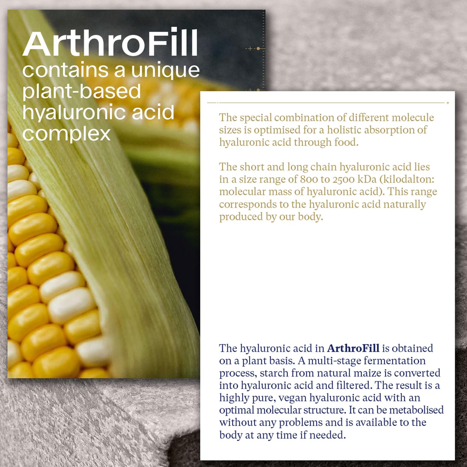 ArthroFill™ Tablets - Proven European Joint Relief - Vegan Hyaluronic Acid - Nutrient Complex - Support Active Movement Functions with 15 Vital Micronutrients - Made in Germany ArthroFill Au supplements