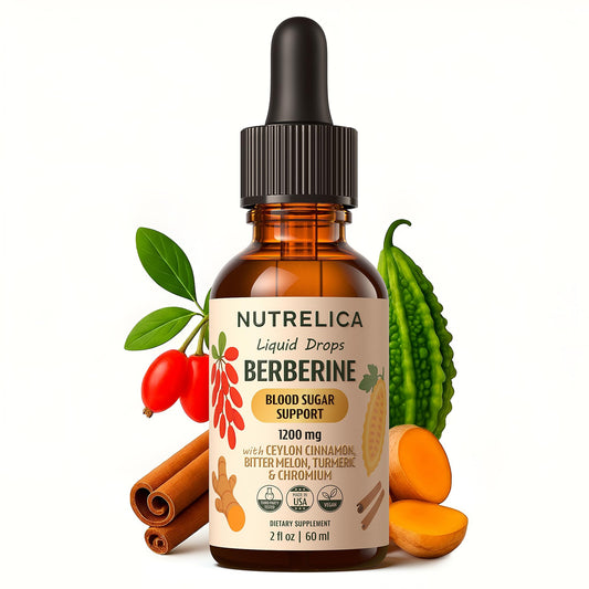 Berberine with Ceylon Cinnamon, Bitter Melon, Turmeric & Chromium – Blood Sugar Balance & Glucose Metabolism NUTRELICAUS supplements