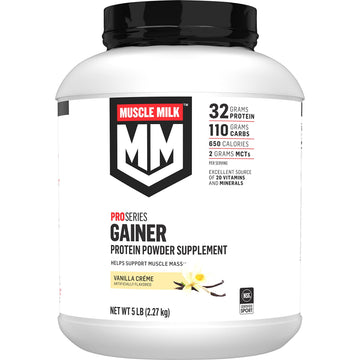 Muscle Milk Gainer Protein Powder, Vanilla Creme, 32g Protein, 5 Pound Muscle Milk Au supplements
