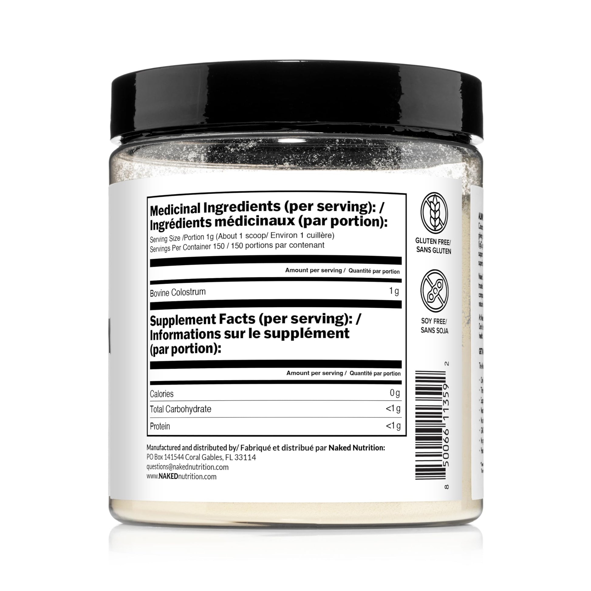 NAKED Colostrum Powder – 100% Grass-Fed Bovine Colostrum Supplement from US Farms | Tested at 20%+ IgG | Gut Health, Immunity, Recovery & Skin Support - 150 Servings NAKED Au supplements