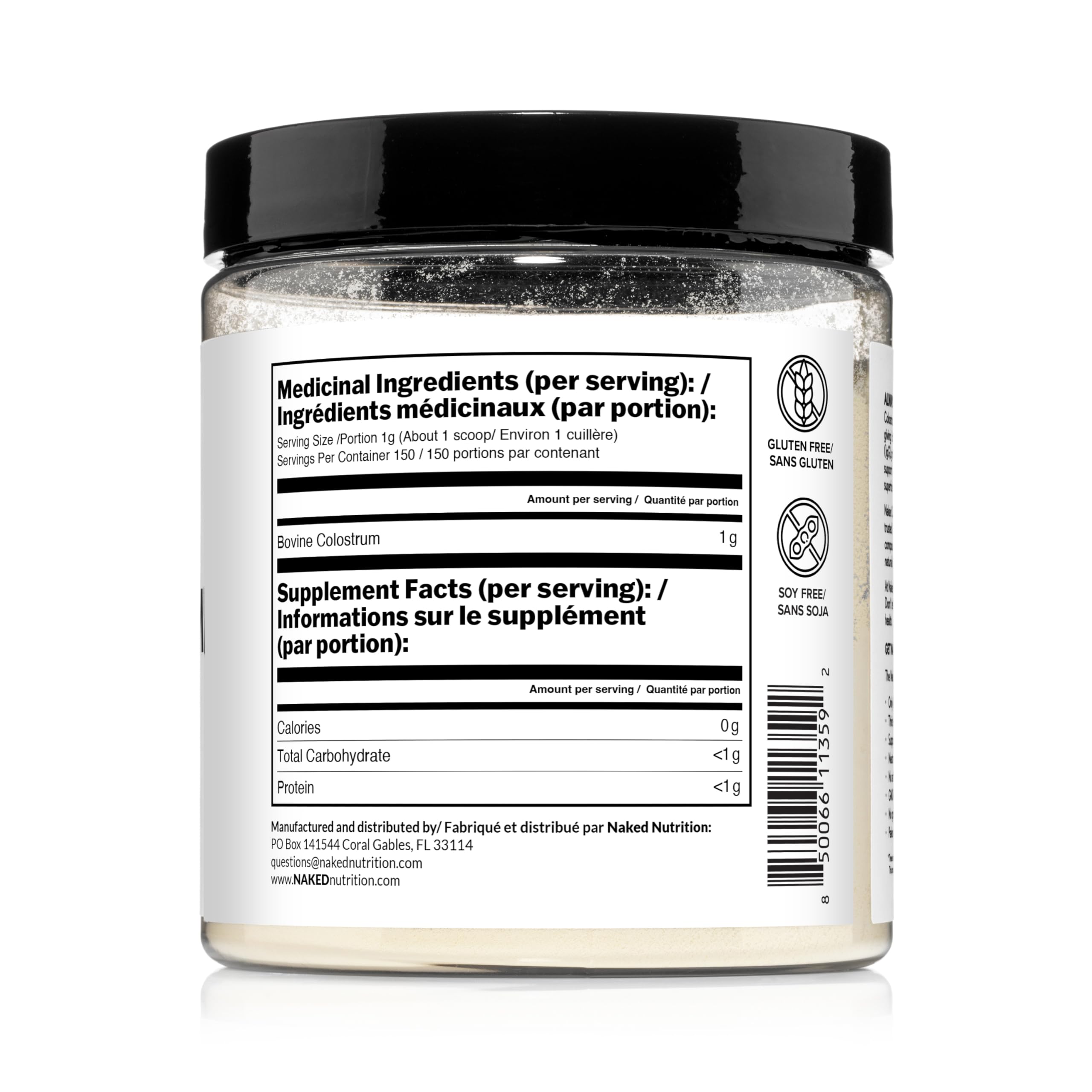 NAKED Colostrum Powder – 100% Grass-Fed Bovine Colostrum Supplement from US Farms | Tested at 20%+ IgG | Gut Health, Immunity, Recovery & Skin Support - 150 Servings NAKED Au supplements