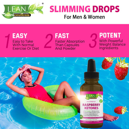 Weight Loss Perfect Keto Raspberry Ketone Drops, Appetite Suppressant Fat Burner LEAN NutraceuticalsUS supplements