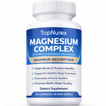 Top Nurex Magnesium Complex Supplement for Women & Men | 1000mg Maximum Absorption | 8 Magnesium Forms Including Glycinate, Citrate, Malate | Supports Relaxation, Sleep, Bone Strength | 90 Capsules Art anime Au supplements
