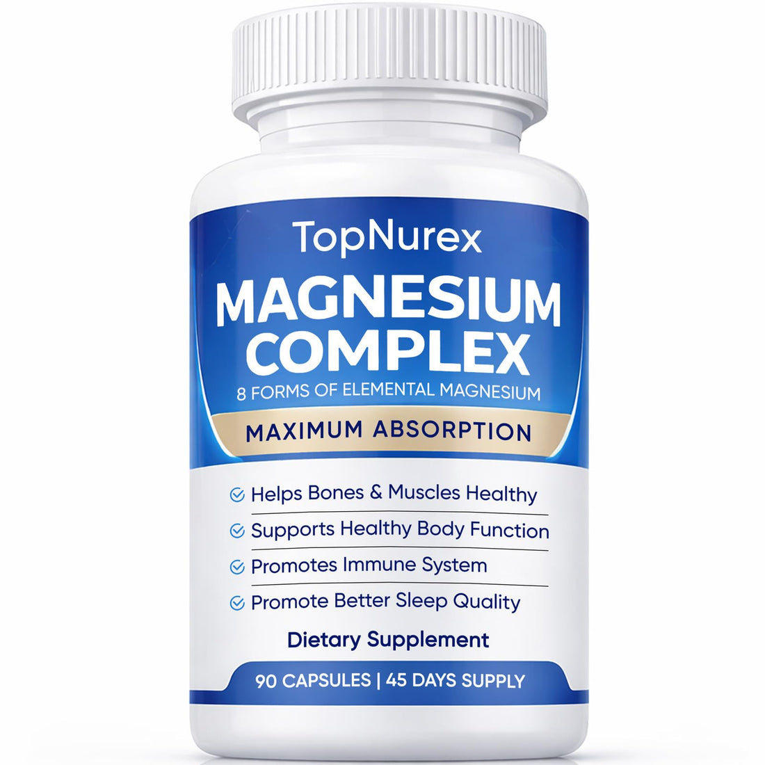 Top Nurex Magnesium Complex Supplement for Women & Men | 1000mg Maximum Absorption | 8 Magnesium Forms Including Glycinate, Citrate, Malate | Supports Relaxation, Sleep, Bone Strength | 90 Capsules Art anime Au supplements