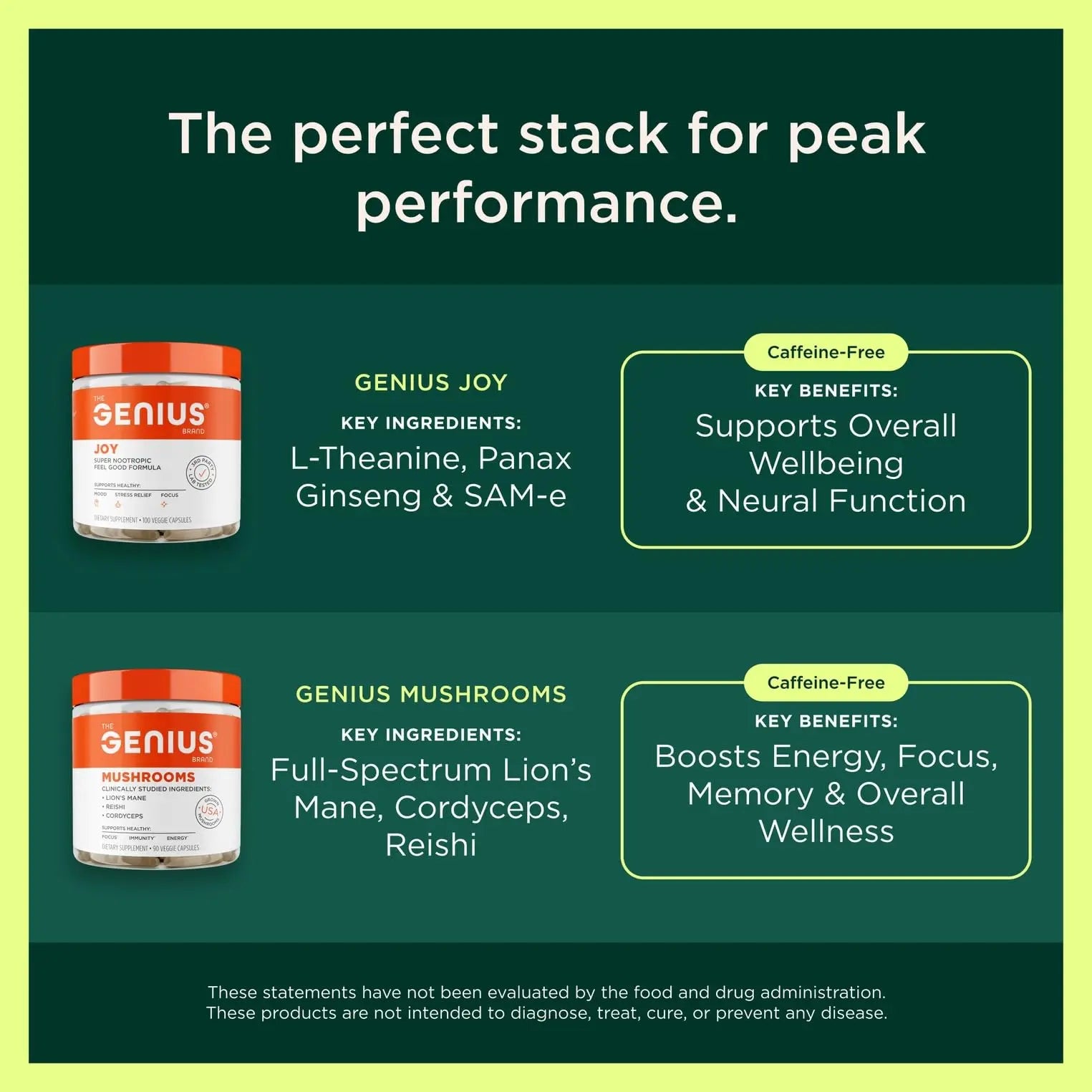 The Genius Brand Genius Mindfulness - Brain Health Supplement - Supports Healthy Mindsets - Calm, Energy, Memory & Focus Support - Ashwagandha, NeuroFactor & More - 30 Veggie Pills The Genius Brand Au supplements