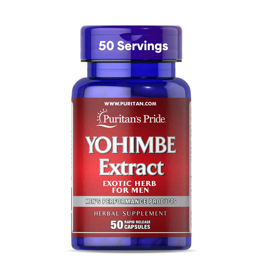 Puritan's Pride Yohimbe Exotic Herb for Men 250 mg (1000mg Equivalent), Dietary Supplement, 50 Rapid Release Capsules Puritan's PrideUS supplements