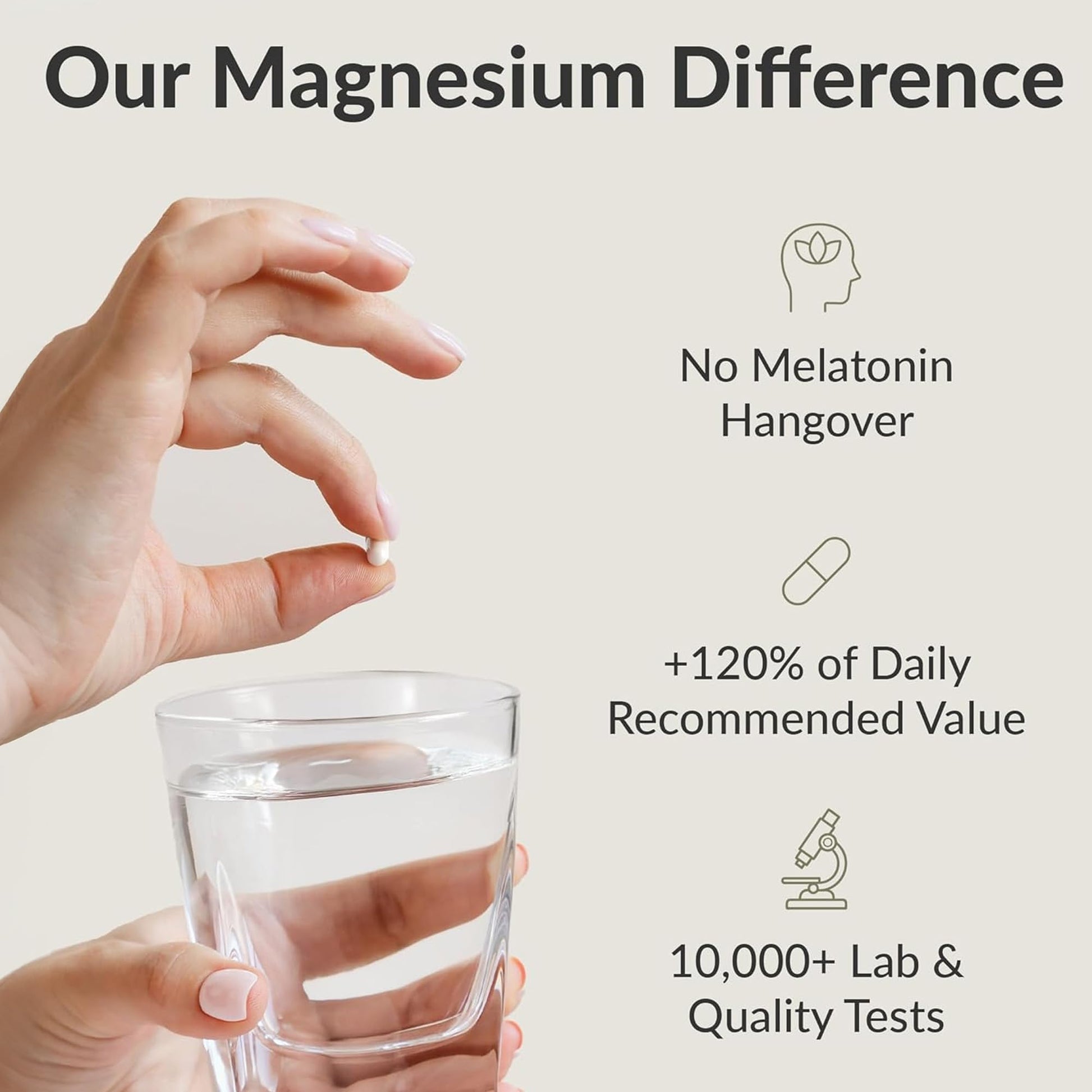 BIOptimizers Magnesium Breakthrough Supplement with 500mg - 7 Forms of Magnesium: Glycinate, Malate, Citrate, and More - Natural Support for Sleep and Cognitive Function -60 Capsules- Calming Vitamins BIOptimizers Au supplements