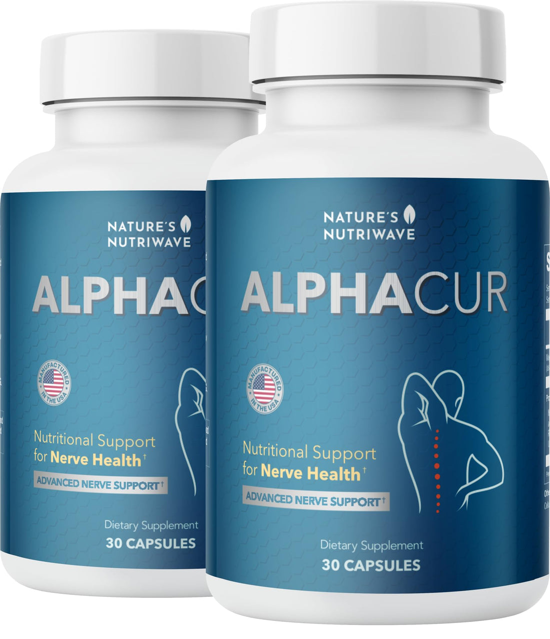 Nature’s NutriWave Alphacur – Natural Supplement with Magnesium, Alpha Lipoic Acid, Turmeric & CoQ10 – Non-GMO, 100% Natural, Made in the USA, GMP-Certified – 30 Capsules, 2 Month Supply Nature’s NutriWave Au supplements