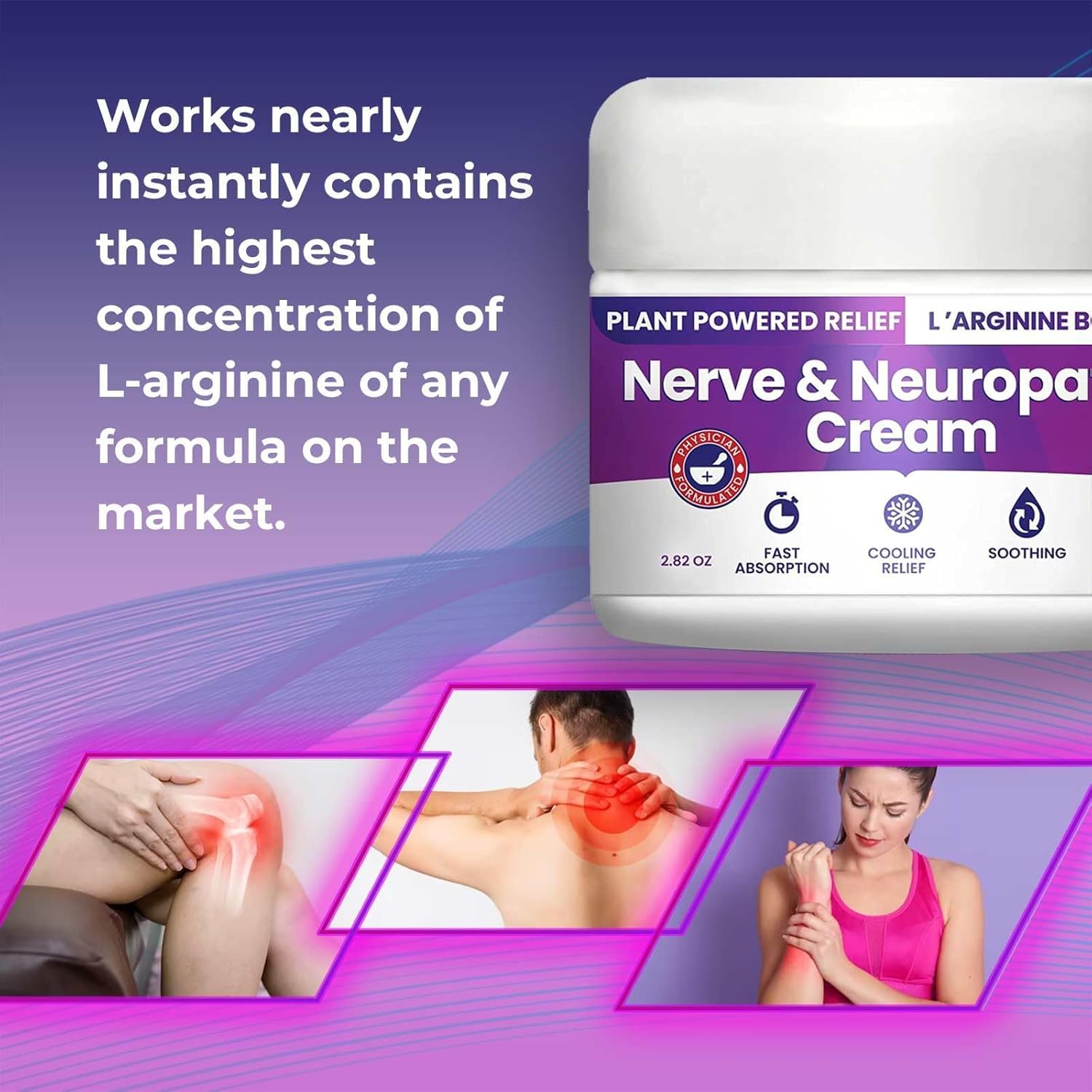 Nerve and Neuropathy Cream – Plant Powered Relief for Foot, Hands, Legs, Toes Includes 7grams of L’Arginine; Vitamin B6, Arnica, Aloe -2.82oz M PAIN MANAGEMENT TECHNOLOGIES Au supplements