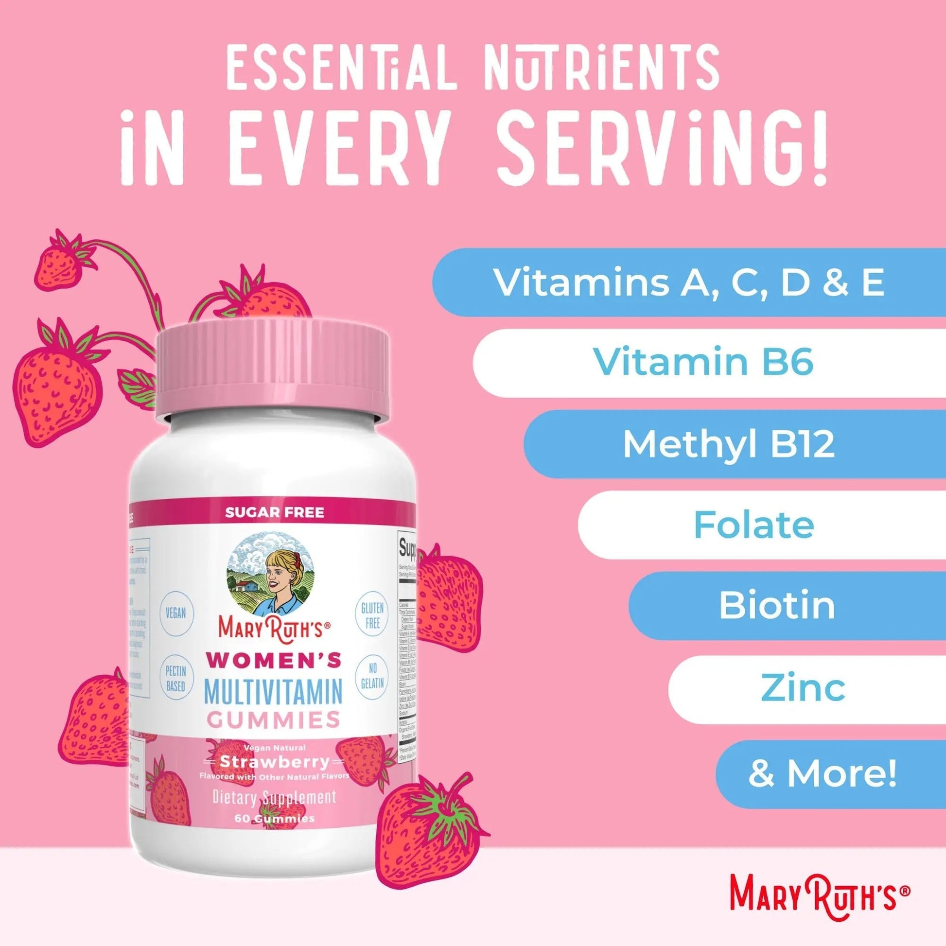 MaryRuth's Multivitamin Gummies for Women (Strawberry) & Liquid Nighttime Multimineral (Pineapple) | Clean Label Project Verified MARYRUTH'S Au supplements
