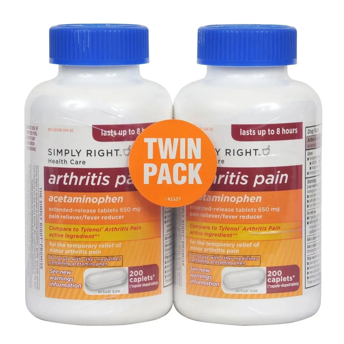 Arthritis Pain Reliever, Extended Release, Acetaminophen 650 mg, 400 Caplets Member's Mark uk supplements