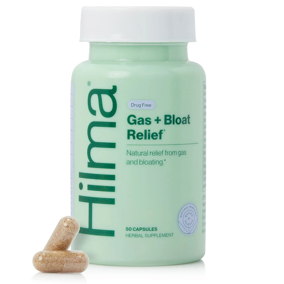 Hilma Natural Gas & Bloating Relief - with Lemon Balm, Fennel & Peppermint Leaf - Doctor Hilma uk supplements