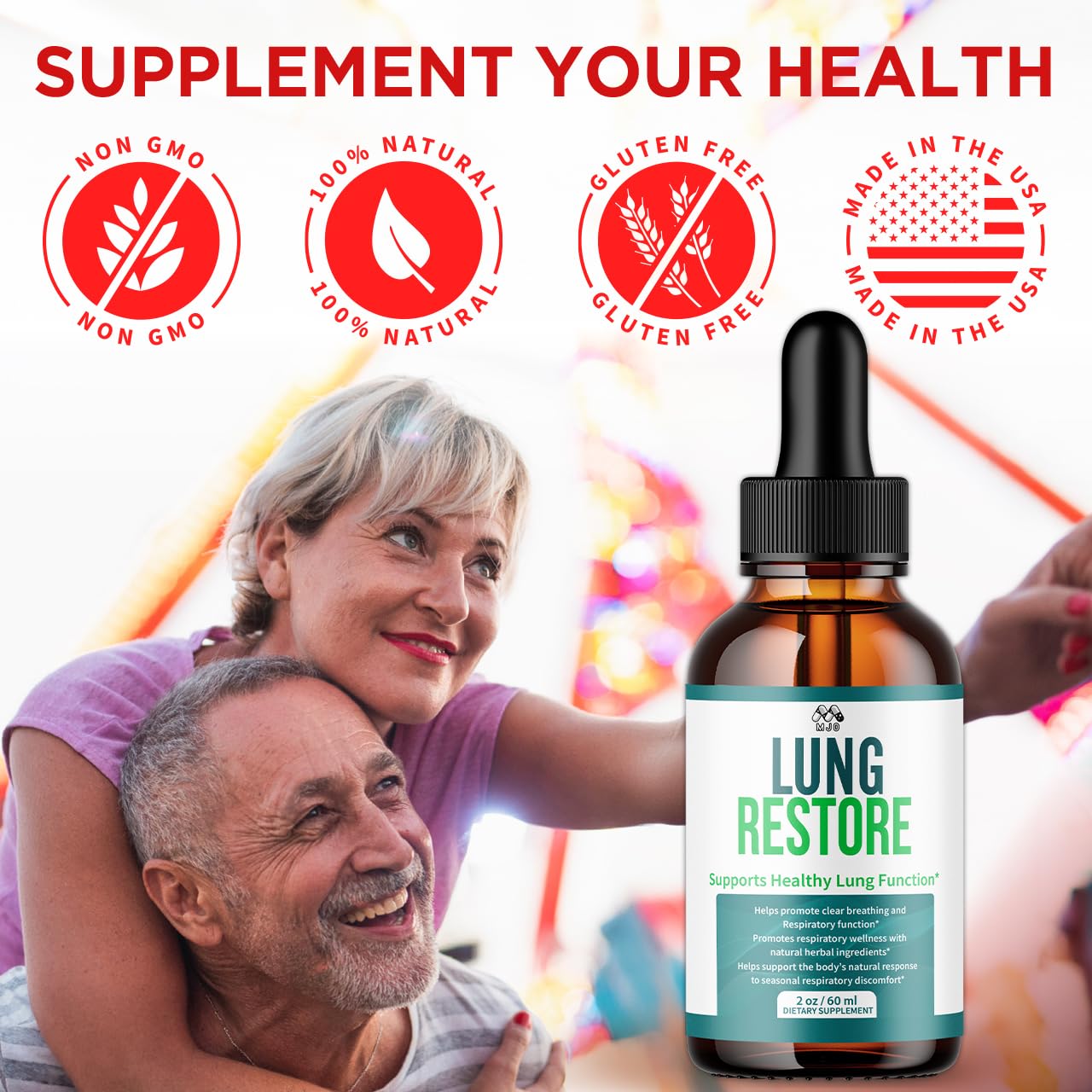 (2 Pack) Lung Restore Drops, Official LungRestore Liquid Supplement Drops with All Natural Ingredients, Lung Restore Advanced Lungs Wellness Support with Premium Vitamins for Women & Men (60 Servings) MJO Au supplements