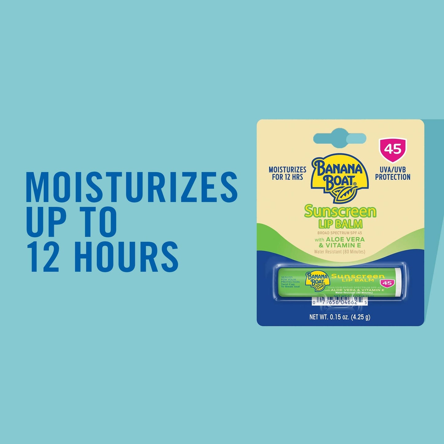 Banana Boat SPF Lip Balm with Aloe Vera & Vitamin E,0.15oz | Beach Essentials,Moisturizing Lip Sunscreen SPF 45 Banana BoatUS supplements