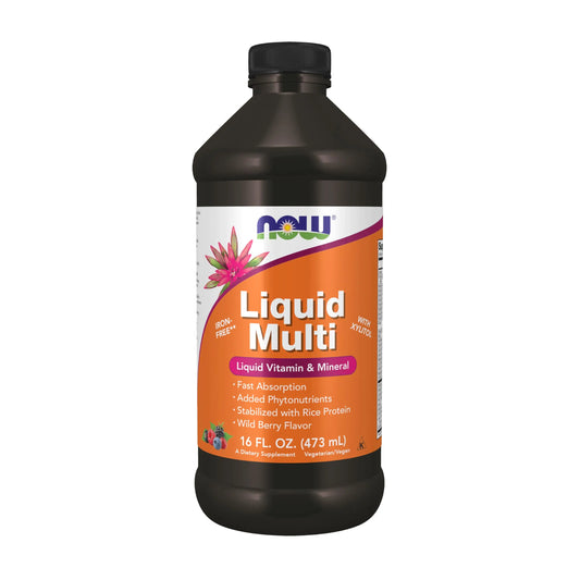 NOW Foods Supplements, Liquid Multi, Fast Absorption, Liquid Vitamin & Mineral, Wild Berry Flavor, 16-Ounce NOW FoodsAU supplements