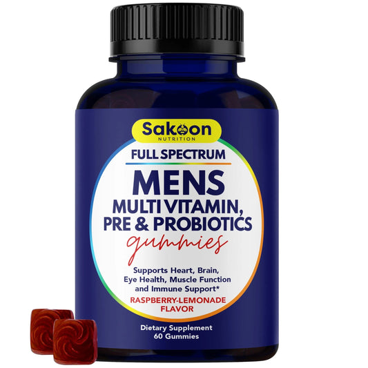 Sakoon nutrition Men's Multivitamin Gummies with Probiotics and Prebiotics, Adult Multivitamin A, C, D, E, B & More Sakoon nutritionUS supplements