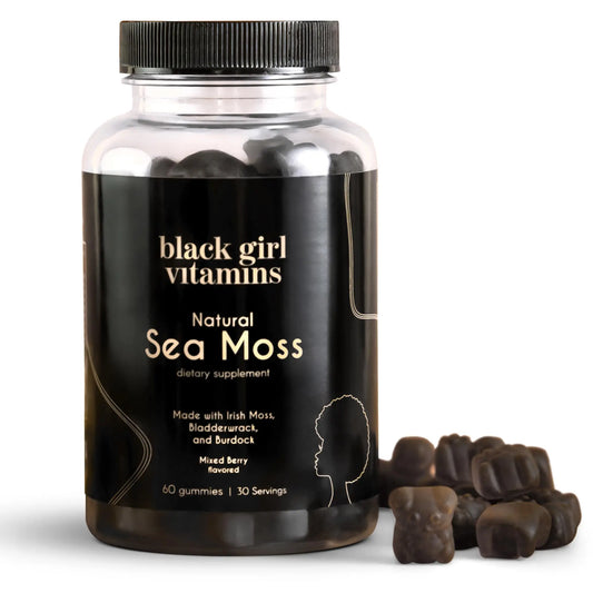 Black Girl Vitamins - Irish Sea Moss Gummies - SeaMoss + Bladderwrack & Burdock - 92 Minerals for Thyroid, Metabolism, and Immunity - Vegan Black Girl VitaminsAU supplements