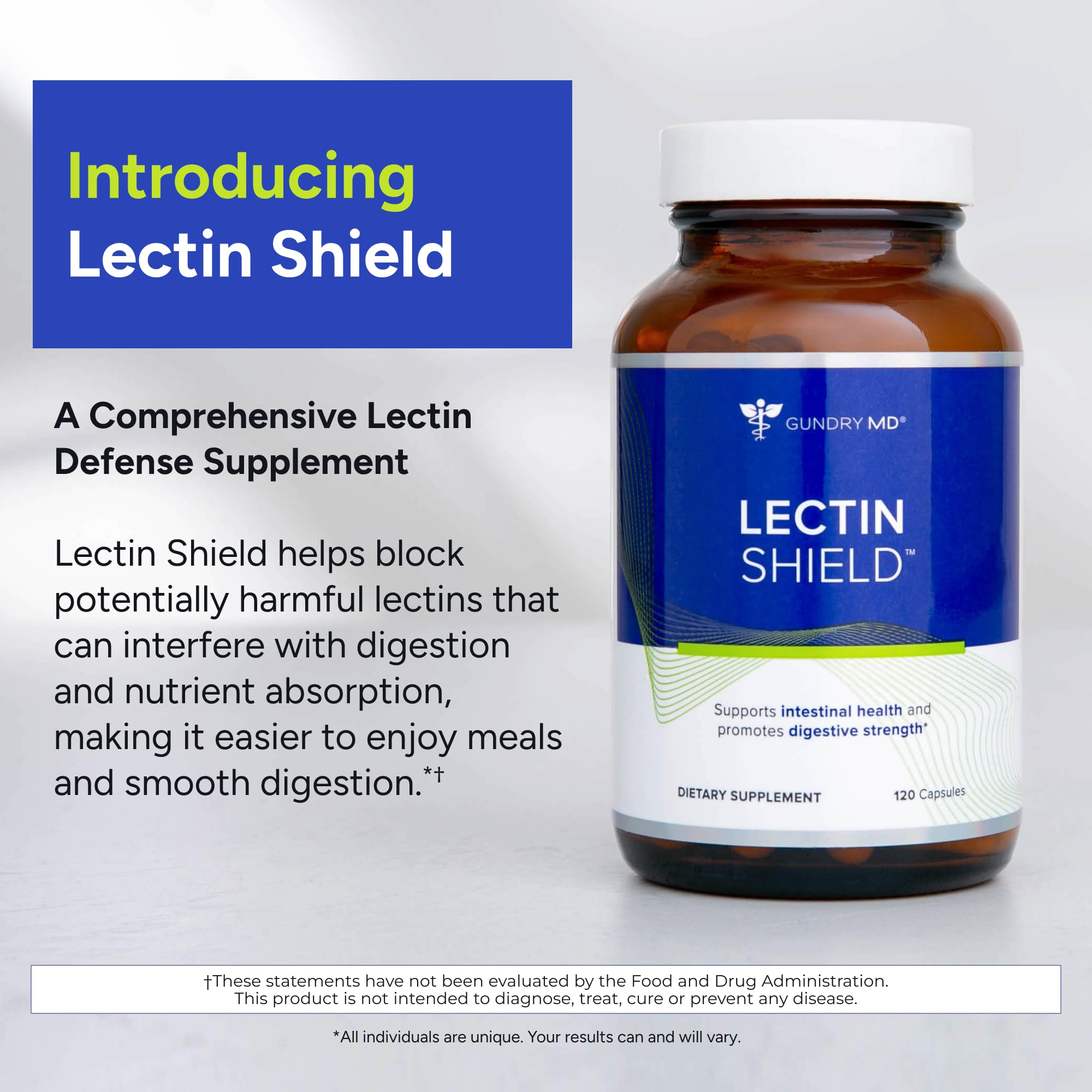 Gundry MD® Lectin Shield, Gut Health and Digestion Supplement, Helps Block Potentially Harmful Lectins, Supports Digestive Comfort, and Intestinal Health, 30 Day Supply Gundry MD Au supplements