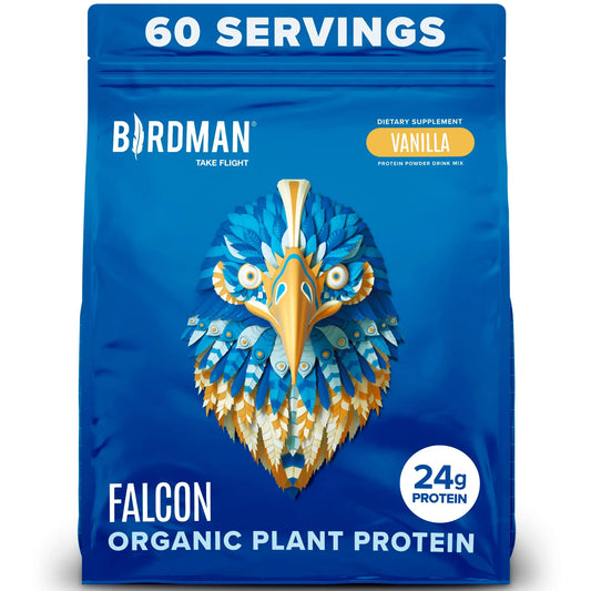 BIRDMAN Falcon Vegan Protein Powder Organic, Stevia & Sugar Free, Plant Based Protein BIRDMANAU supplements