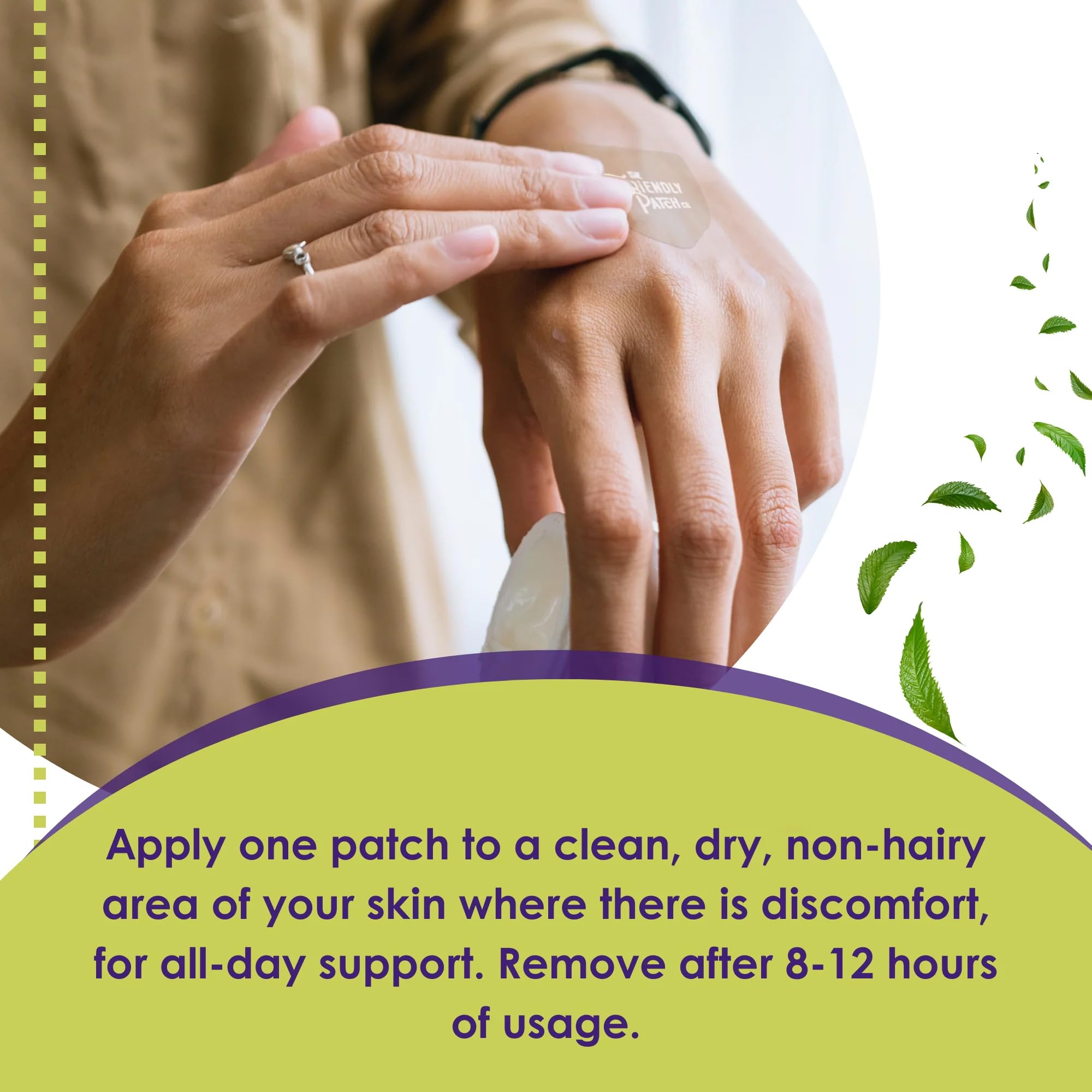 Relief Day Patch - Arnica, White Willow Bark, Saffron & Peppermint for Soreness and discomfort for Women and Men The Friendly Patch CO. Au supplements