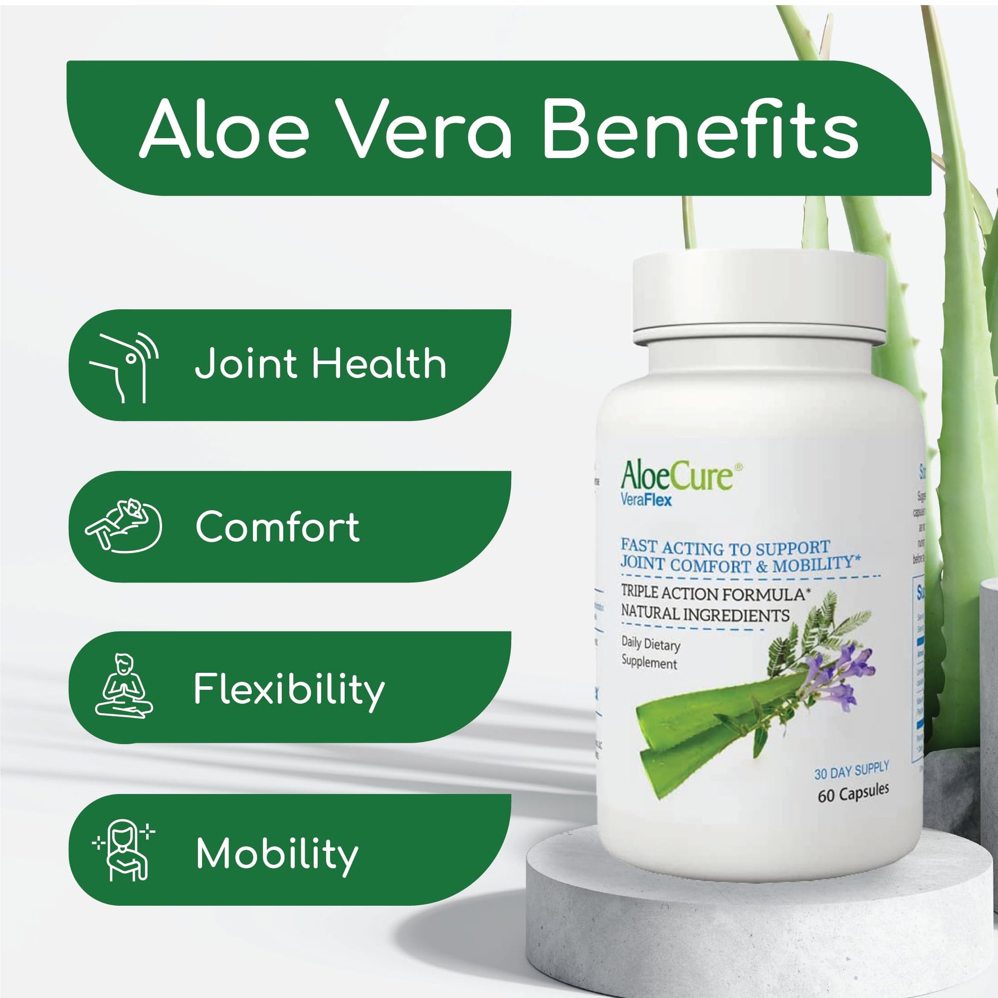 AloeCure VeraFlex Natural Joint Support Supplement with USDA Organic Aloe Vera AloeCure Au supplements
