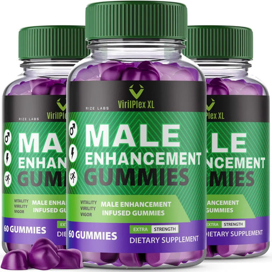 rize labs VirilPlex XL Male Performance Gummies, Premium Formula for Health and Well-Being for Men, Gummys to Deliver Maximum Performance Benefits - Pack of 3(180 Gummies) rize labsAU supplements